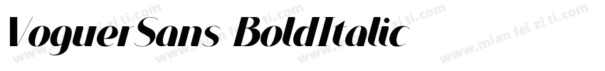 VoguerSans BoldItalic字体转换